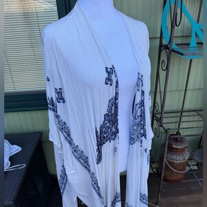 J for Justify White and Blue Kimonos